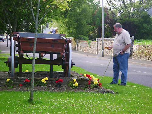 Archive photograph associated with graph likely relating to Seamus Geary watering